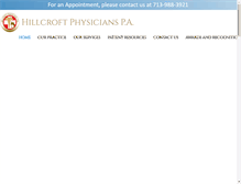 Tablet Screenshot of hillcroftphysicians.com
